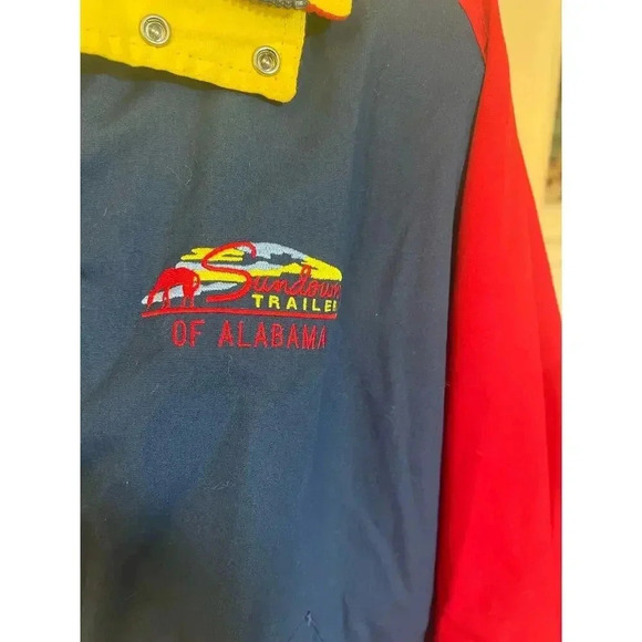 DUNBROOKE vintage COLORBLOCK JACKET SUNDOWNERS WOMENS XL - Picture 7 of 8